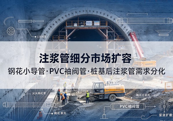 西林注浆管细分市场扩容，隧道钢花小导管、PVC 袖阀管、桩基后注浆管需求分化
